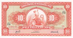 10 Soles de Oro 1968